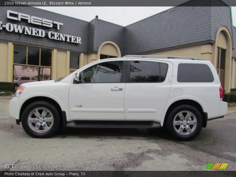 Blizzard White / Almond 2009 Nissan Armada LE