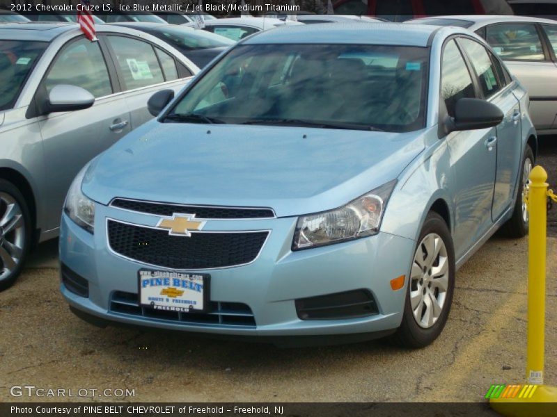Ice Blue Metallic / Jet Black/Medium Titanium 2012 Chevrolet Cruze LS