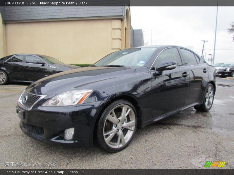 Black Sapphire Pearl / Black 2009 Lexus IS 250
