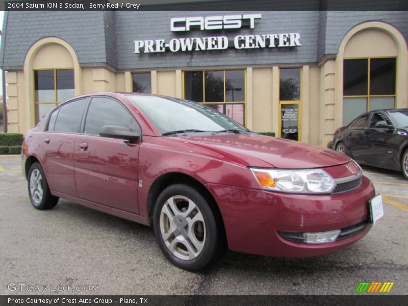 Berry Red / Grey 2004 Saturn ION 3 Sedan