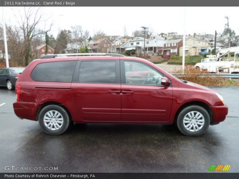 Claret Red / Beige 2011 Kia Sedona LX