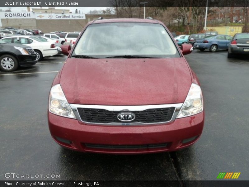 Claret Red / Beige 2011 Kia Sedona LX