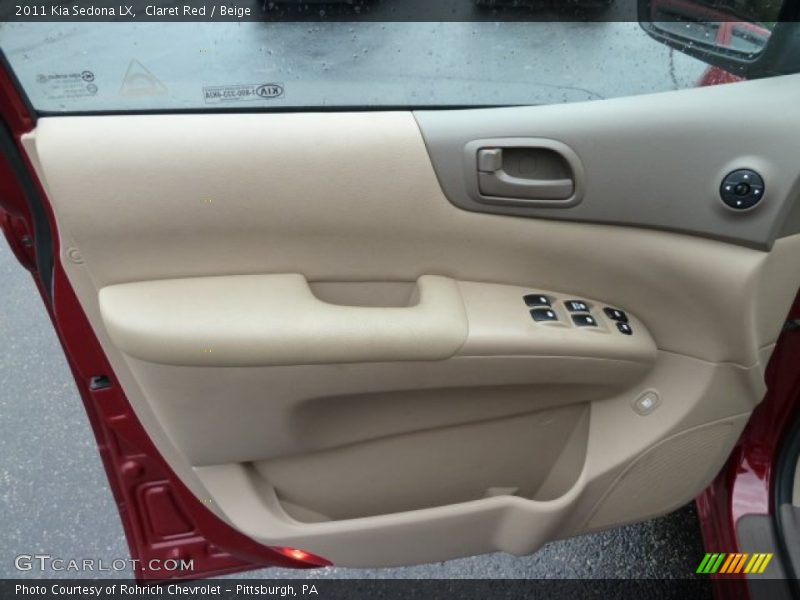 Claret Red / Beige 2011 Kia Sedona LX