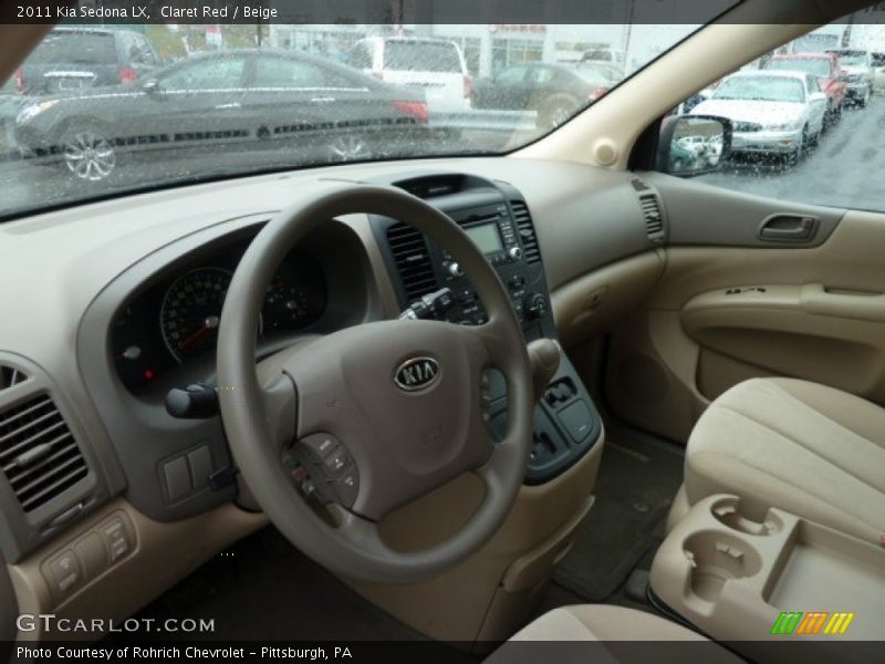 Claret Red / Beige 2011 Kia Sedona LX