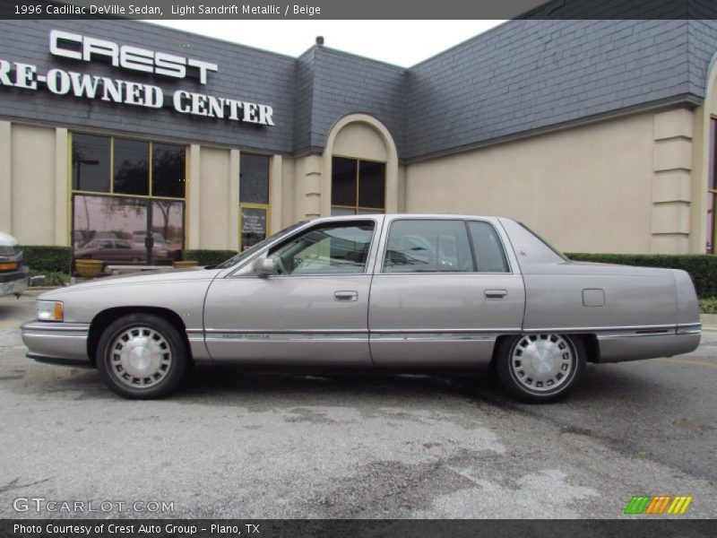 Light Sandrift Metallic / Beige 1996 Cadillac DeVille Sedan