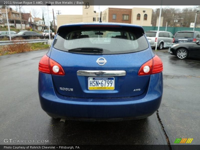 Indigo Blue Metallic / Black 2011 Nissan Rogue S AWD