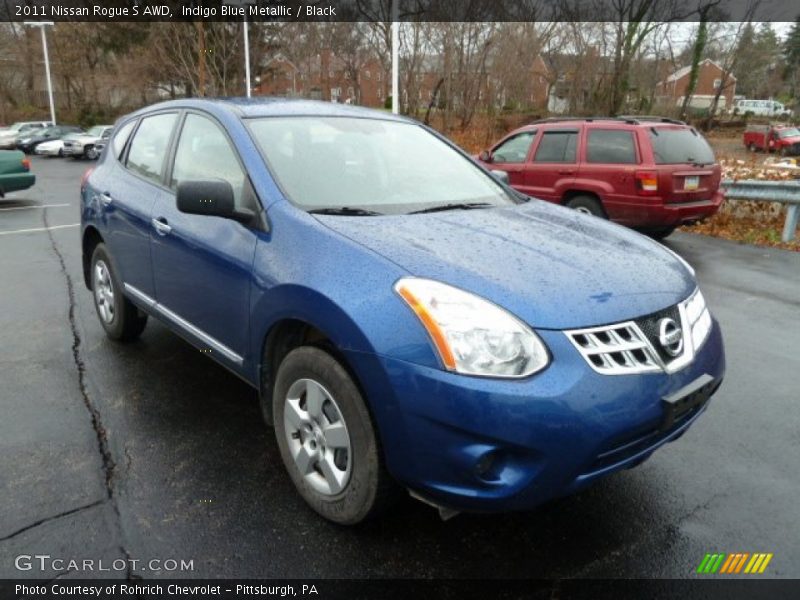 Indigo Blue Metallic / Black 2011 Nissan Rogue S AWD