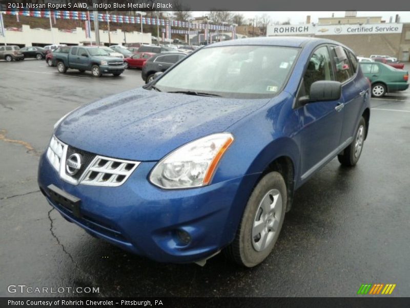 Indigo Blue Metallic / Black 2011 Nissan Rogue S AWD
