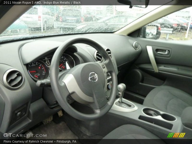 Indigo Blue Metallic / Black 2011 Nissan Rogue S AWD
