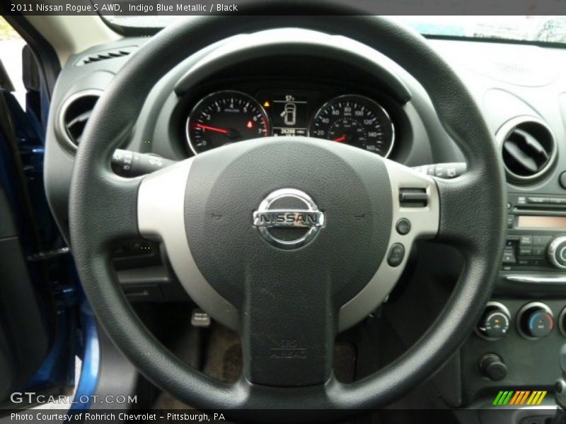 Indigo Blue Metallic / Black 2011 Nissan Rogue S AWD