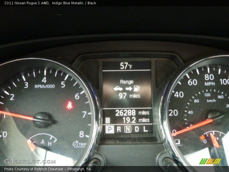 Indigo Blue Metallic / Black 2011 Nissan Rogue S AWD
