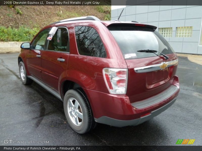 Deep Ruby Red Metallic / Light Gray 2008 Chevrolet Equinox LS