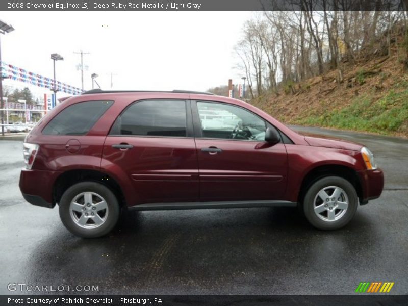 Deep Ruby Red Metallic / Light Gray 2008 Chevrolet Equinox LS
