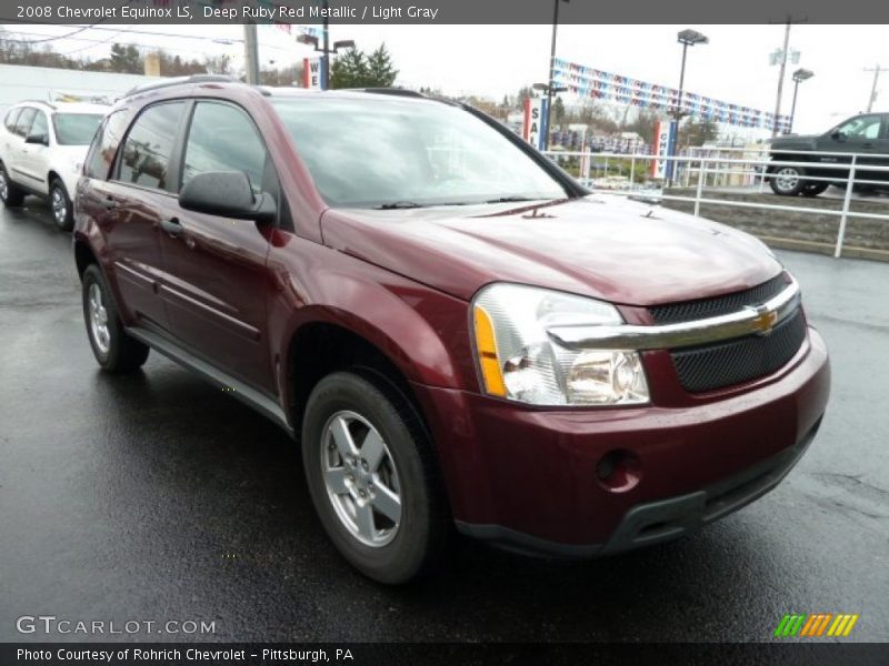 Deep Ruby Red Metallic / Light Gray 2008 Chevrolet Equinox LS