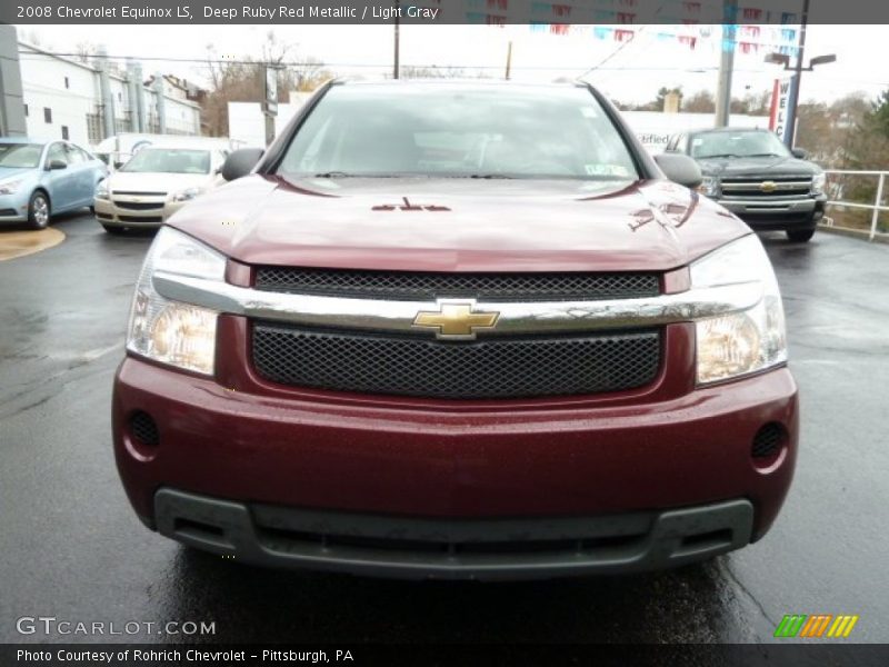 Deep Ruby Red Metallic / Light Gray 2008 Chevrolet Equinox LS