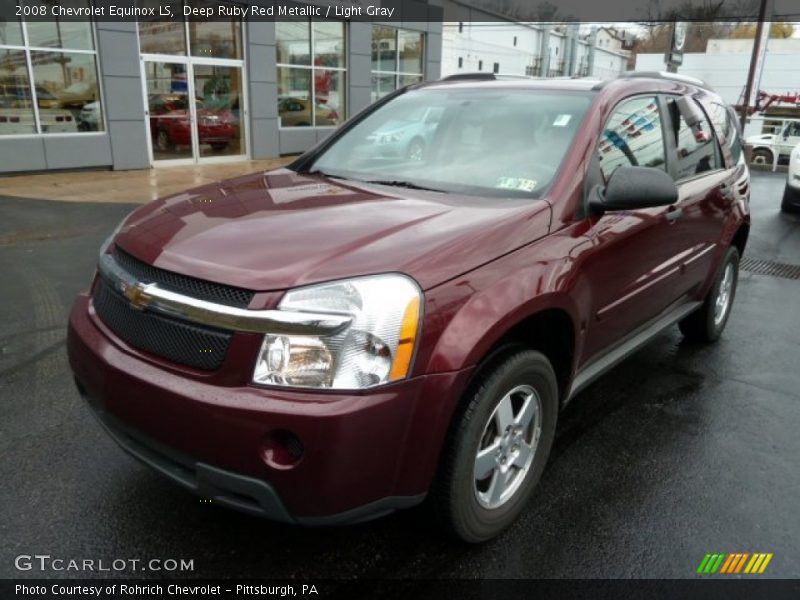 Deep Ruby Red Metallic / Light Gray 2008 Chevrolet Equinox LS