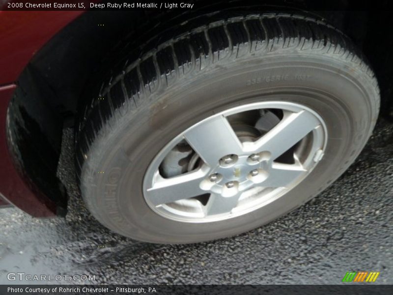 Deep Ruby Red Metallic / Light Gray 2008 Chevrolet Equinox LS