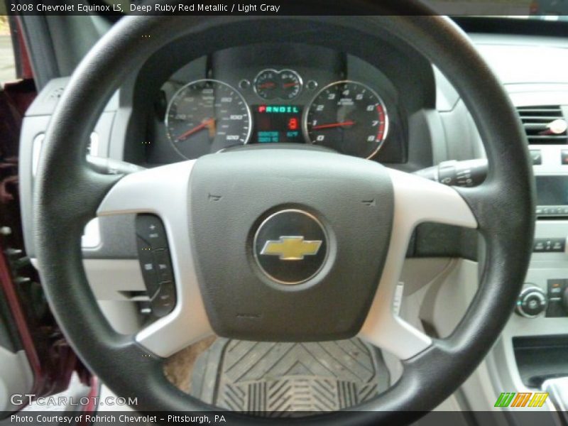 Deep Ruby Red Metallic / Light Gray 2008 Chevrolet Equinox LS