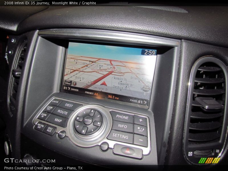 Moonlight White / Graphite 2008 Infiniti EX 35 Journey