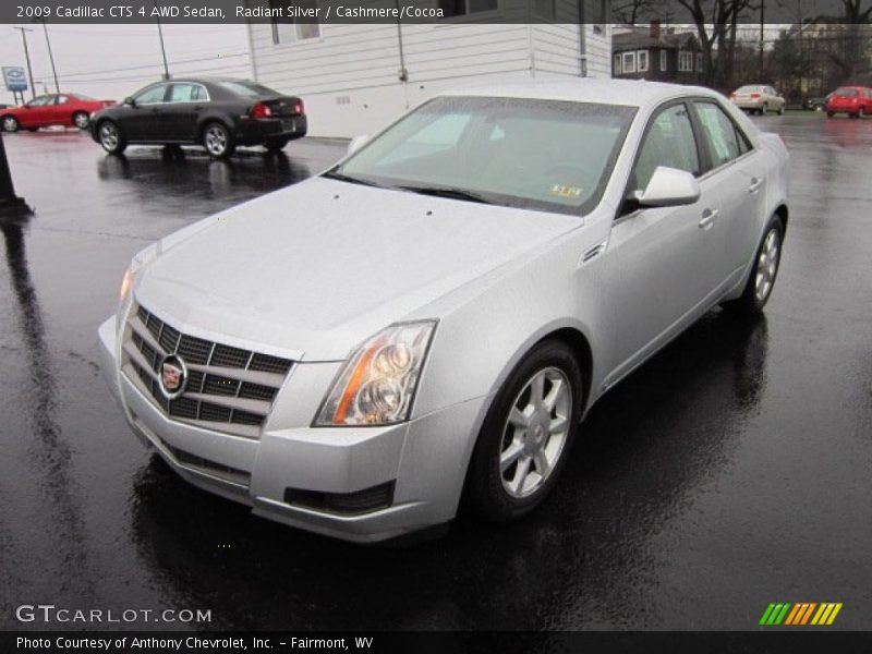 Radiant Silver / Cashmere/Cocoa 2009 Cadillac CTS 4 AWD Sedan