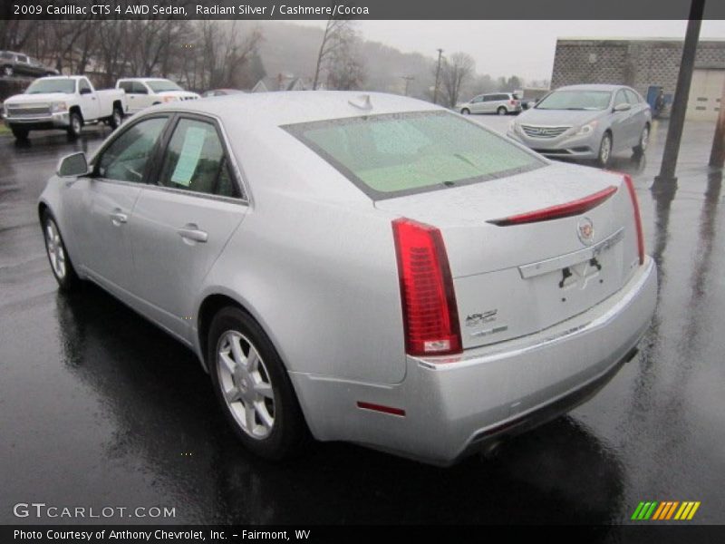 Radiant Silver / Cashmere/Cocoa 2009 Cadillac CTS 4 AWD Sedan