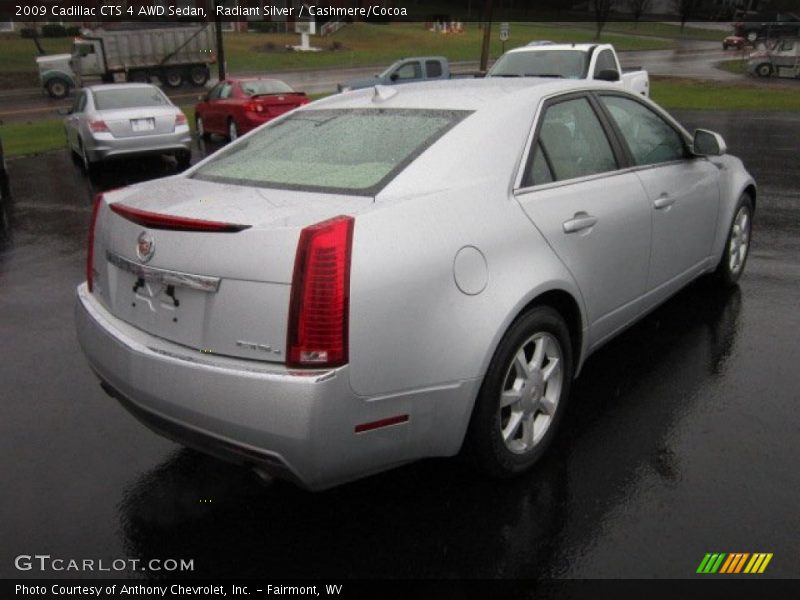 Radiant Silver / Cashmere/Cocoa 2009 Cadillac CTS 4 AWD Sedan