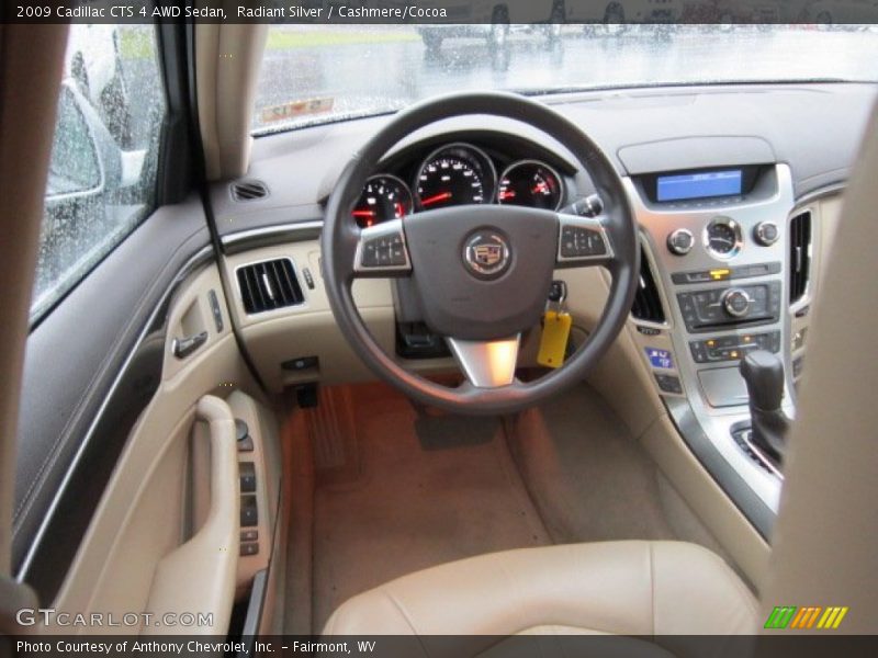 Radiant Silver / Cashmere/Cocoa 2009 Cadillac CTS 4 AWD Sedan
