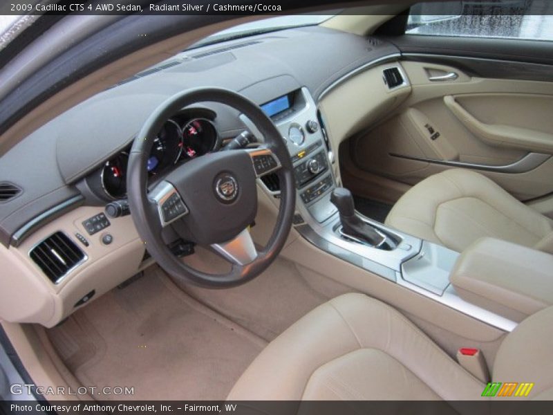 Radiant Silver / Cashmere/Cocoa 2009 Cadillac CTS 4 AWD Sedan