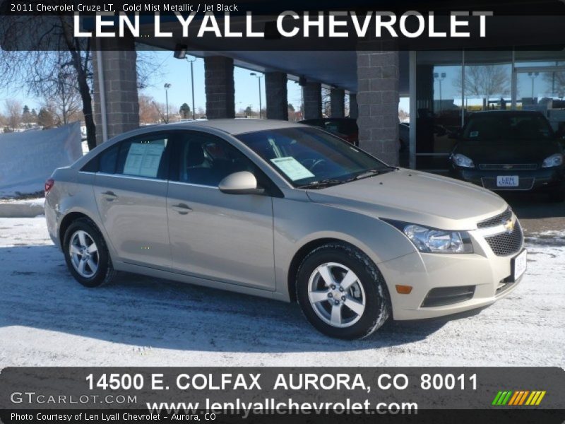 Gold Mist Metallic / Jet Black 2011 Chevrolet Cruze LT