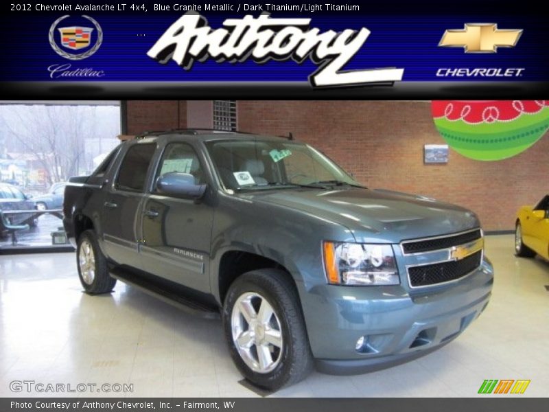 Blue Granite Metallic / Dark Titanium/Light Titanium 2012 Chevrolet Avalanche LT 4x4