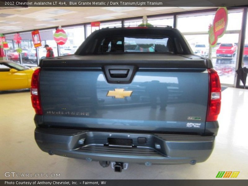 Blue Granite Metallic / Dark Titanium/Light Titanium 2012 Chevrolet Avalanche LT 4x4