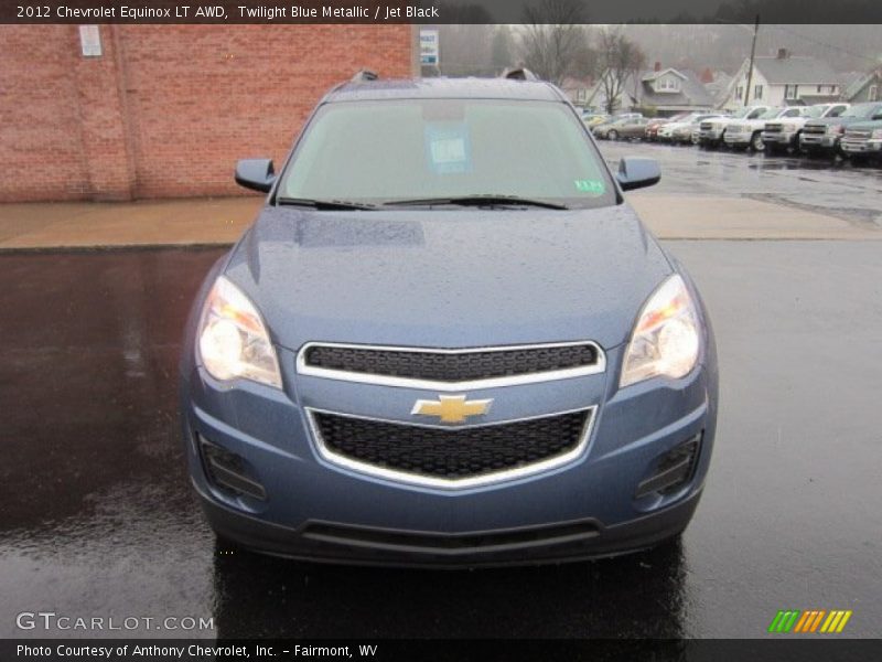 Twilight Blue Metallic / Jet Black 2012 Chevrolet Equinox LT AWD