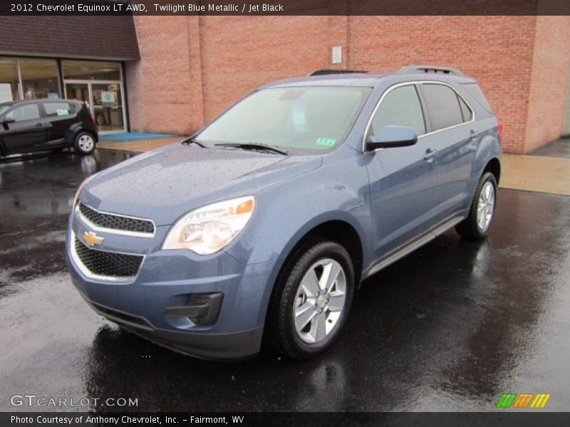 Twilight Blue Metallic / Jet Black 2012 Chevrolet Equinox LT AWD