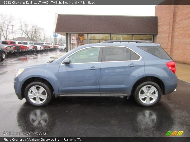 Twilight Blue Metallic / Jet Black 2012 Chevrolet Equinox LT AWD