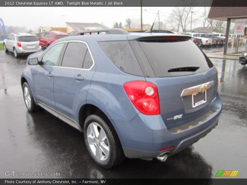Twilight Blue Metallic / Jet Black 2012 Chevrolet Equinox LT AWD