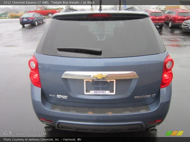 Twilight Blue Metallic / Jet Black 2012 Chevrolet Equinox LT AWD