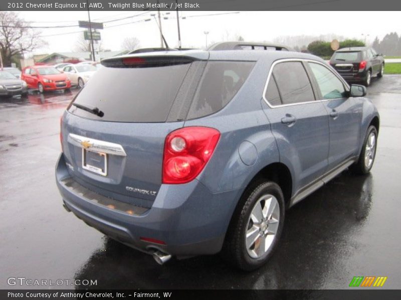 Twilight Blue Metallic / Jet Black 2012 Chevrolet Equinox LT AWD