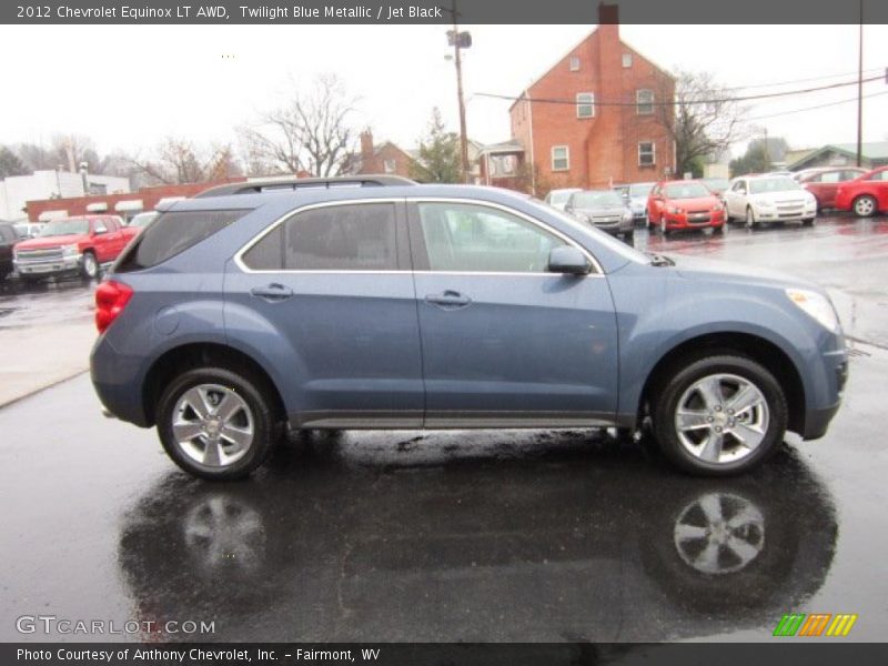 Twilight Blue Metallic / Jet Black 2012 Chevrolet Equinox LT AWD