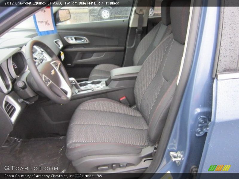 Twilight Blue Metallic / Jet Black 2012 Chevrolet Equinox LT AWD