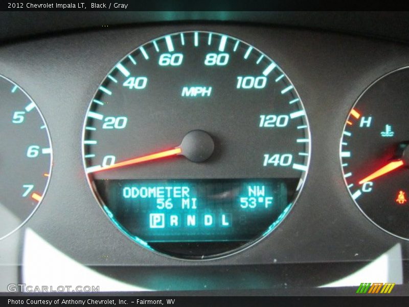 Black / Gray 2012 Chevrolet Impala LT