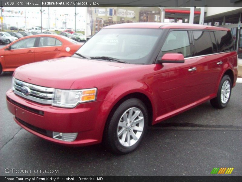 Redfire Metallic / Charcoal Black 2009 Ford Flex SEL