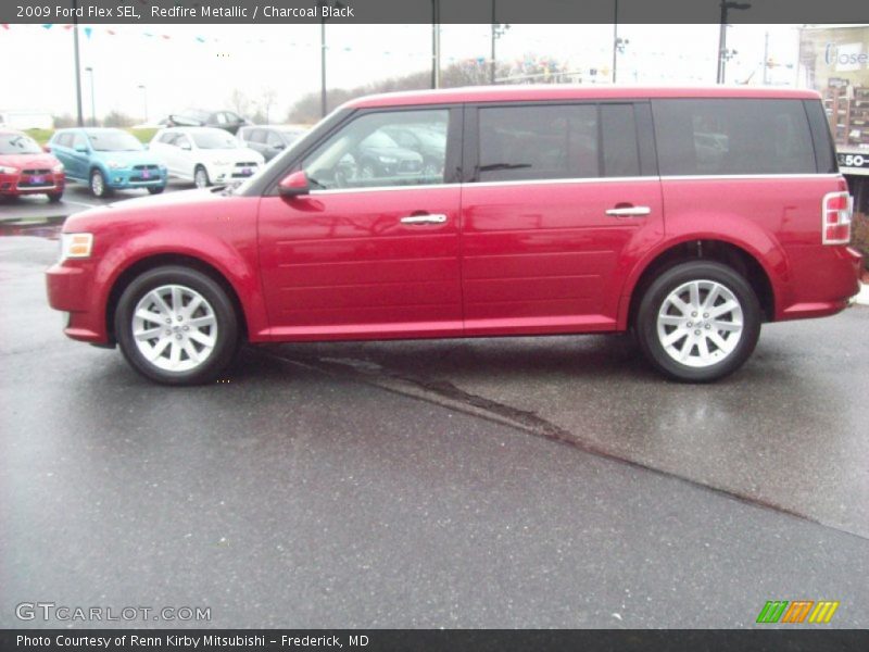 Redfire Metallic / Charcoal Black 2009 Ford Flex SEL