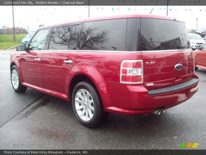 Redfire Metallic / Charcoal Black 2009 Ford Flex SEL