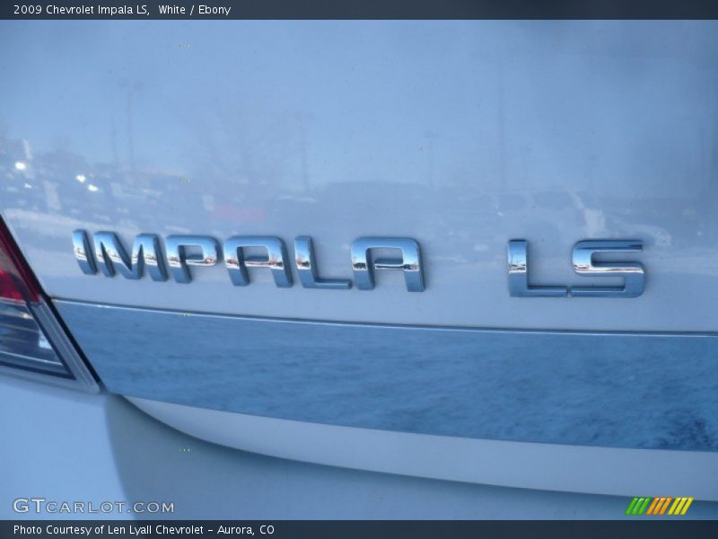 White / Ebony 2009 Chevrolet Impala LS