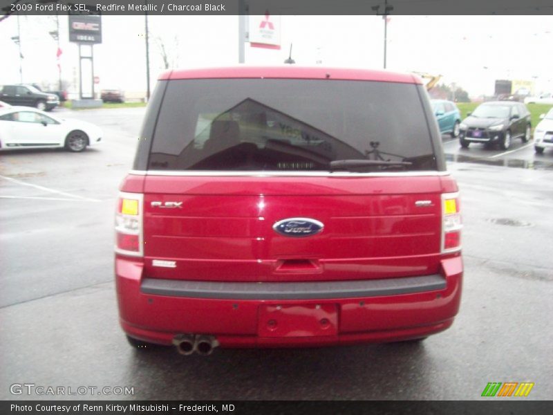 Redfire Metallic / Charcoal Black 2009 Ford Flex SEL
