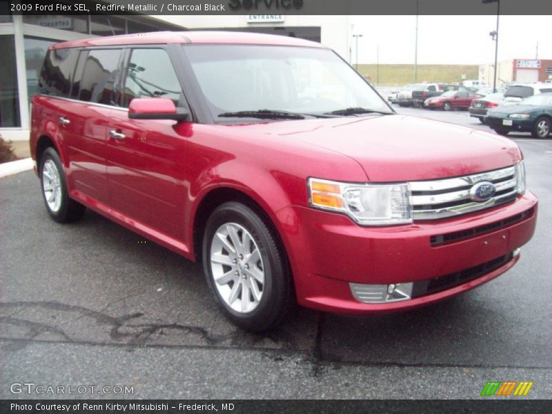 Redfire Metallic / Charcoal Black 2009 Ford Flex SEL