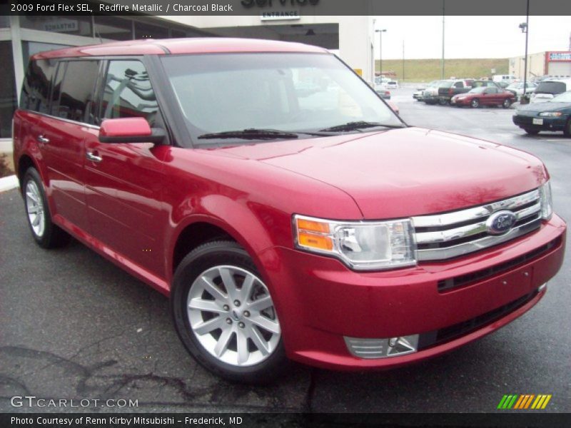 Redfire Metallic / Charcoal Black 2009 Ford Flex SEL