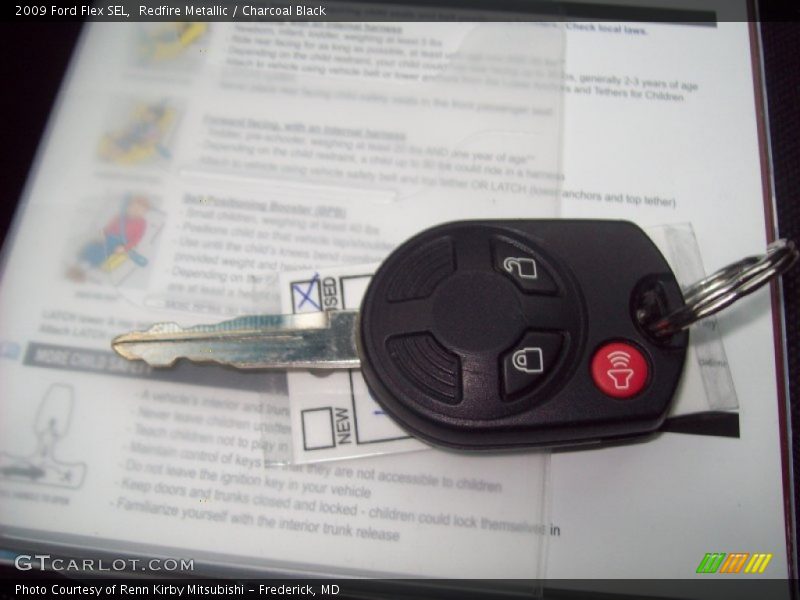 Redfire Metallic / Charcoal Black 2009 Ford Flex SEL