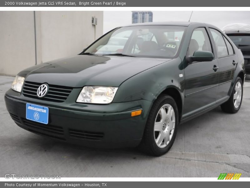 Bright Green Pearl / Beige 2000 Volkswagen Jetta GLS VR6 Sedan