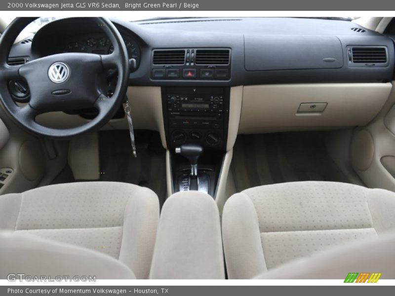 Bright Green Pearl / Beige 2000 Volkswagen Jetta GLS VR6 Sedan